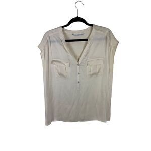 Trina Turk Cream Silk Top- size M